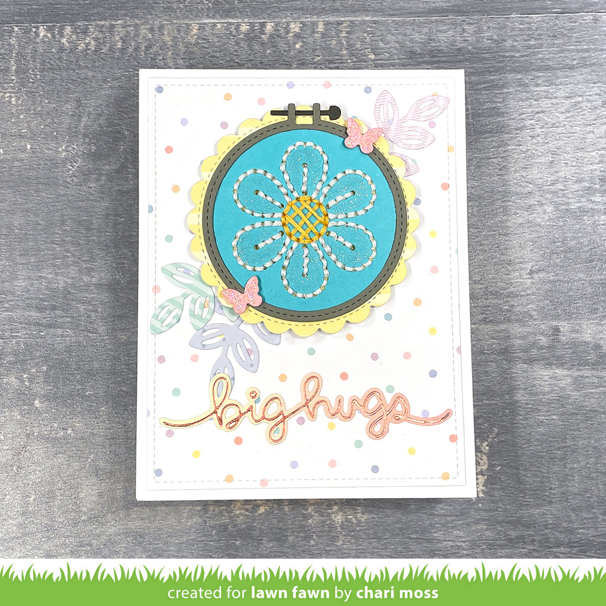 embroidery hoop flower add-on