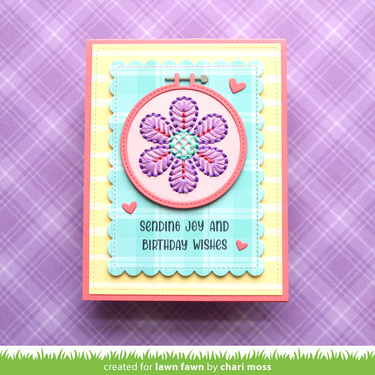 embroidery hoop flower add-on