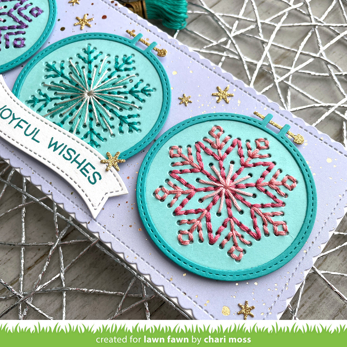 embroidery hoop snowflake add-on