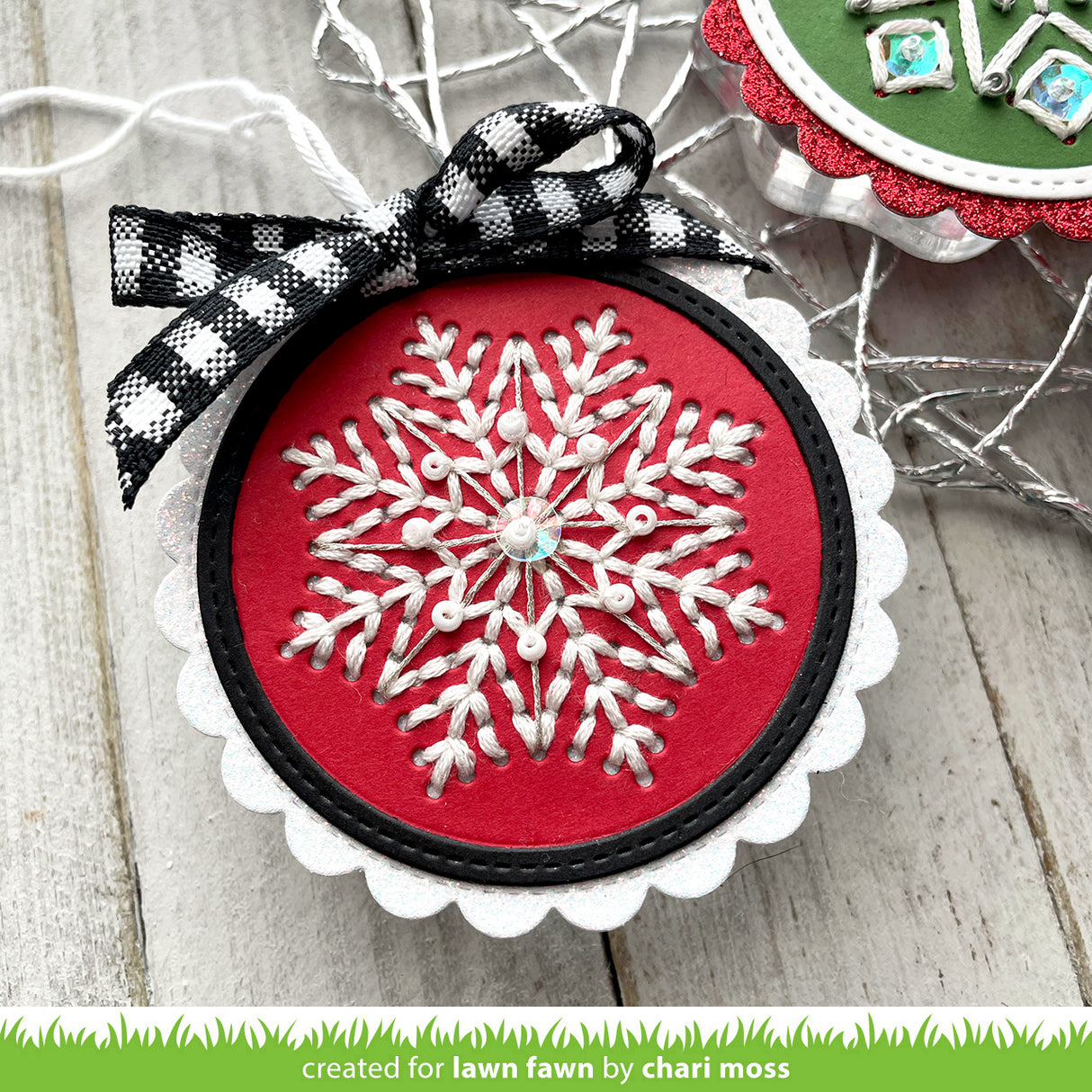 embroidery hoop snowflake add-on