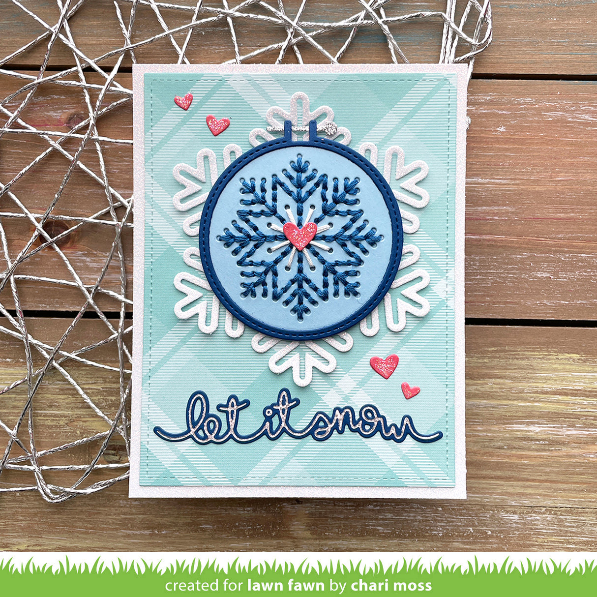 embroidery hoop snowflake add-on