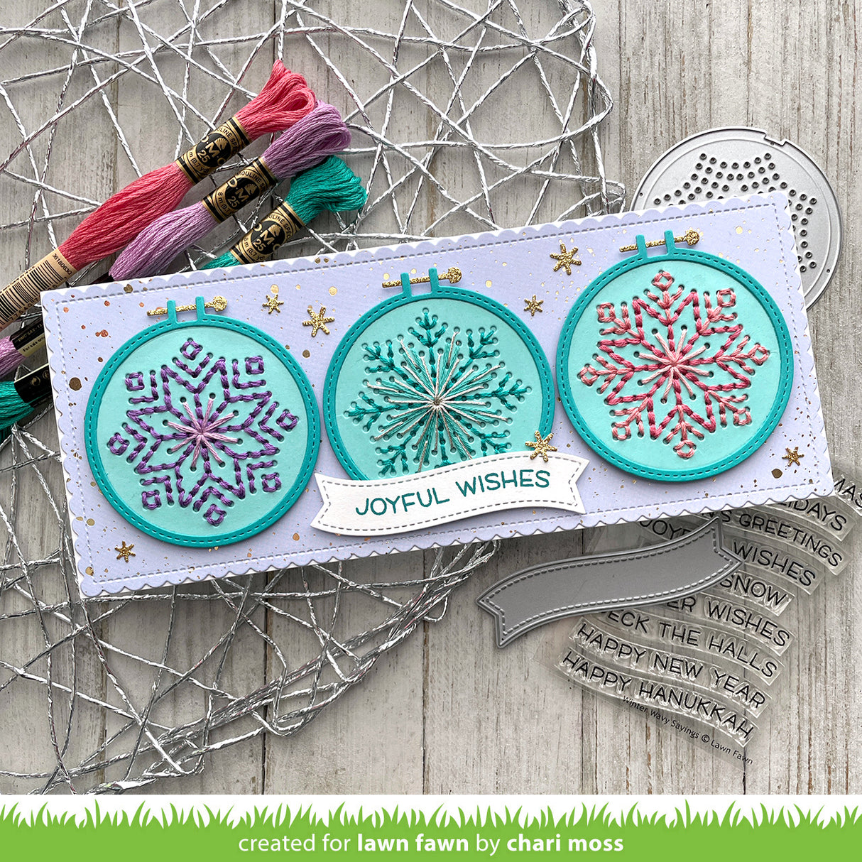 embroidery hoop snowflake add-on