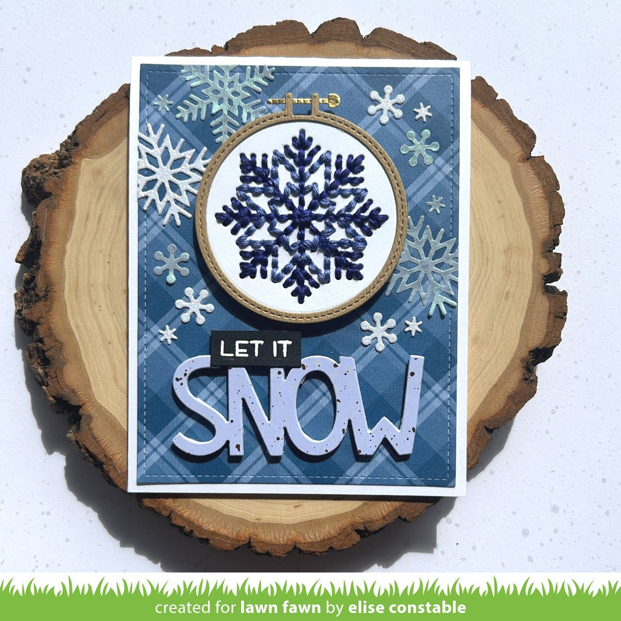 embroidery hoop snowflake add-on