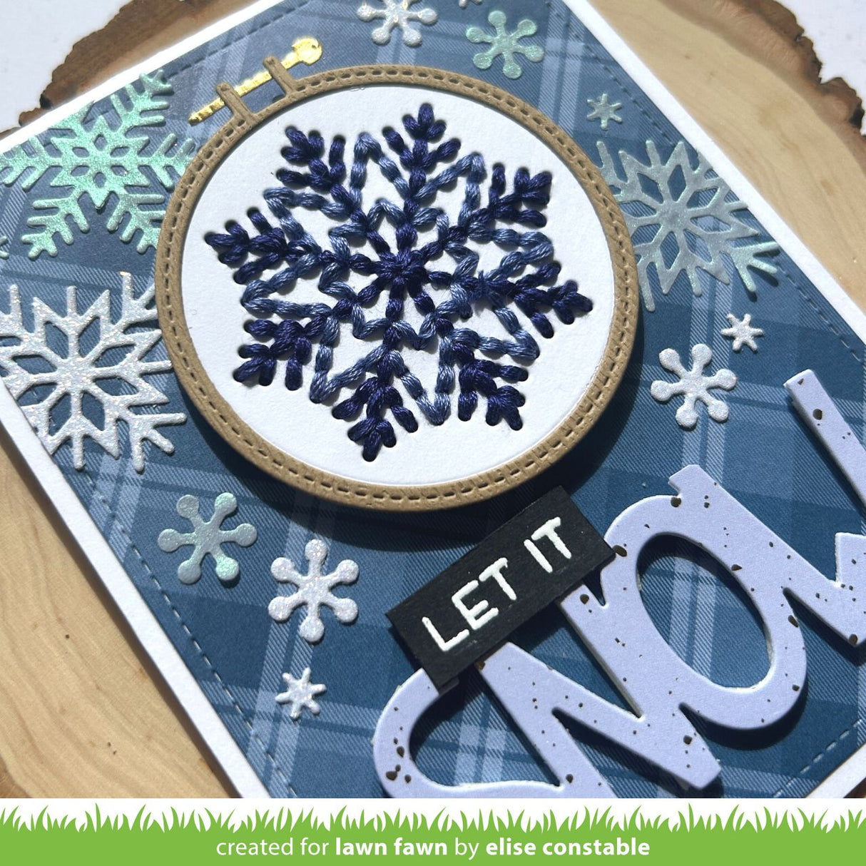 embroidery hoop snowflake add-on