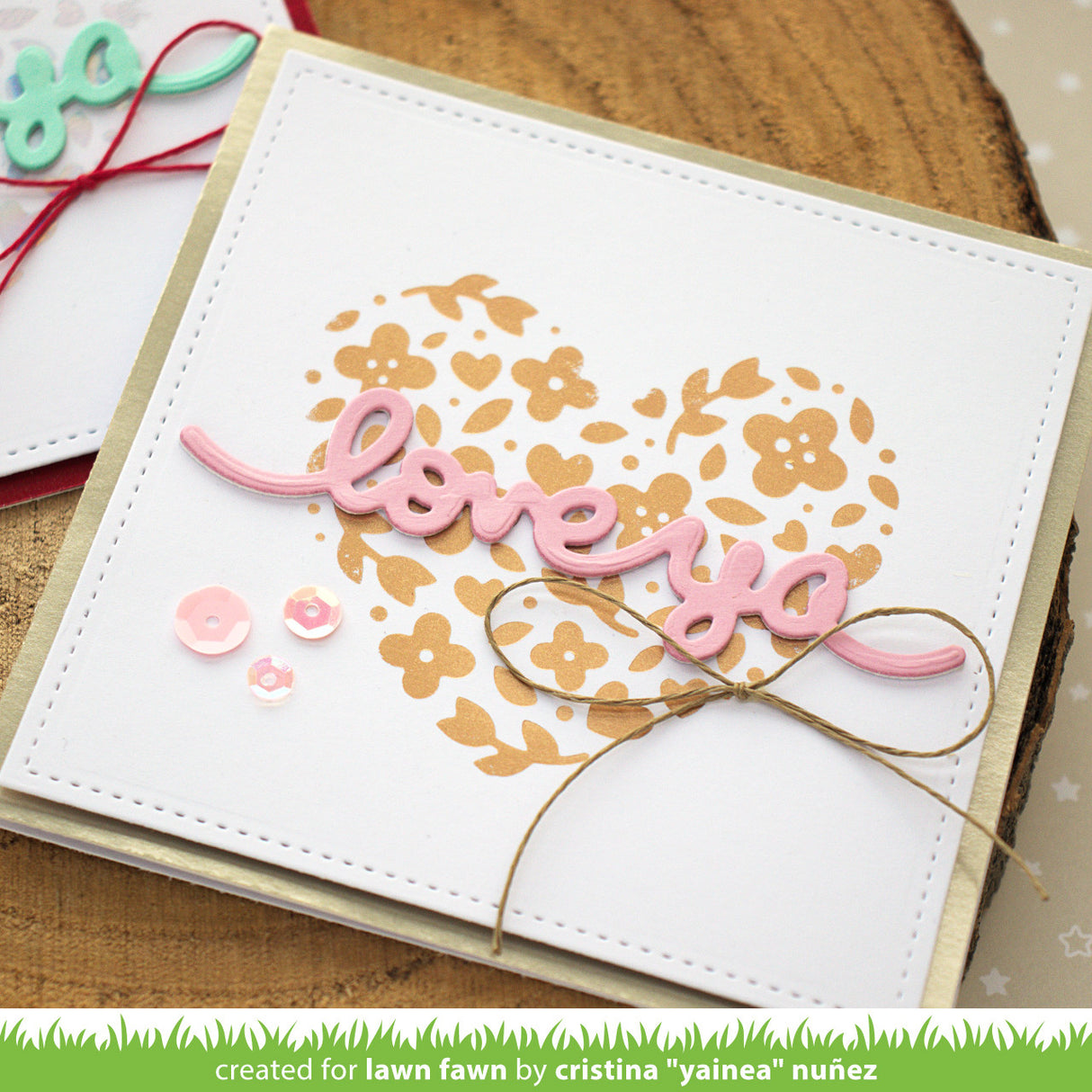 floral heart hot foil plate