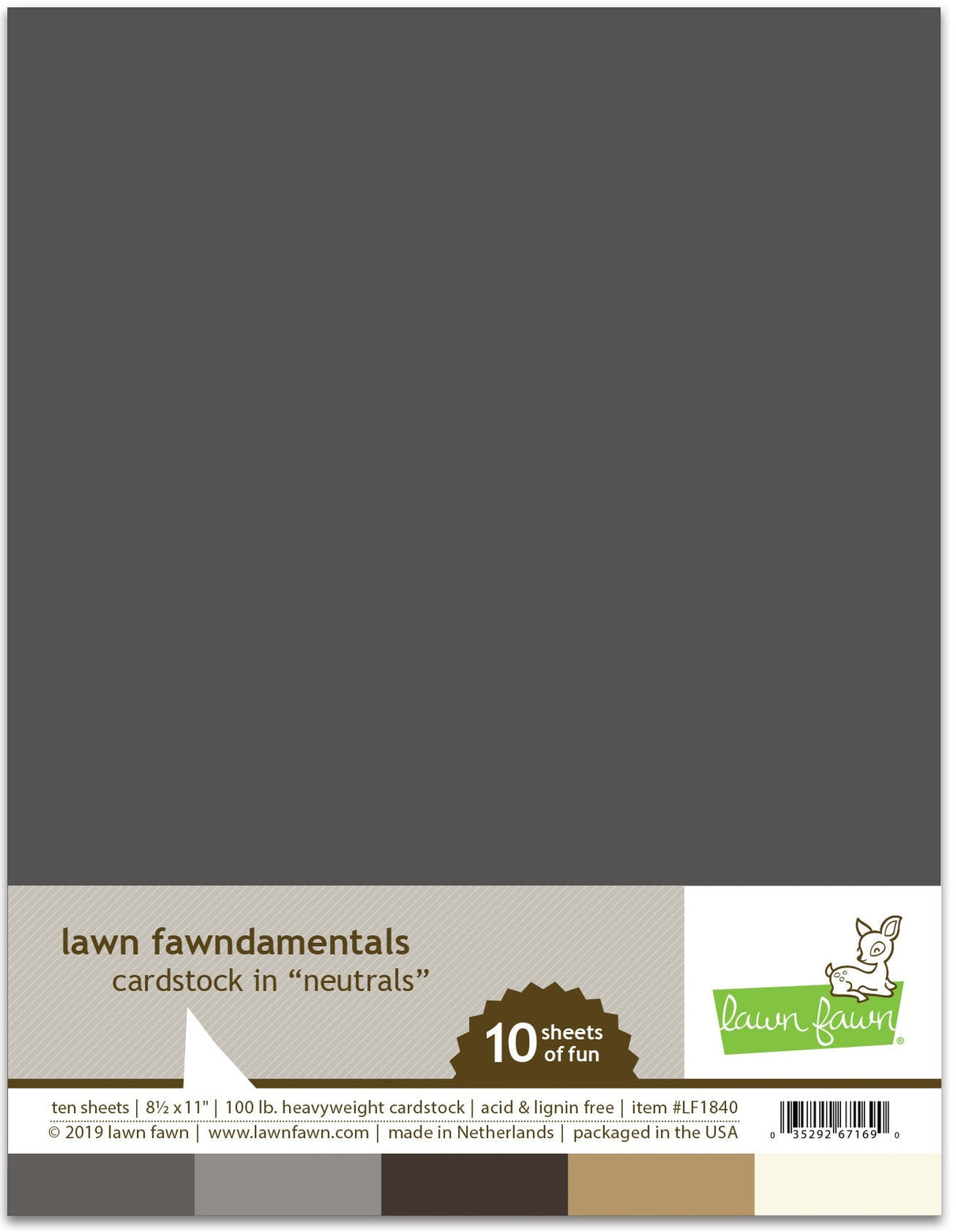 neutral pack cardstock