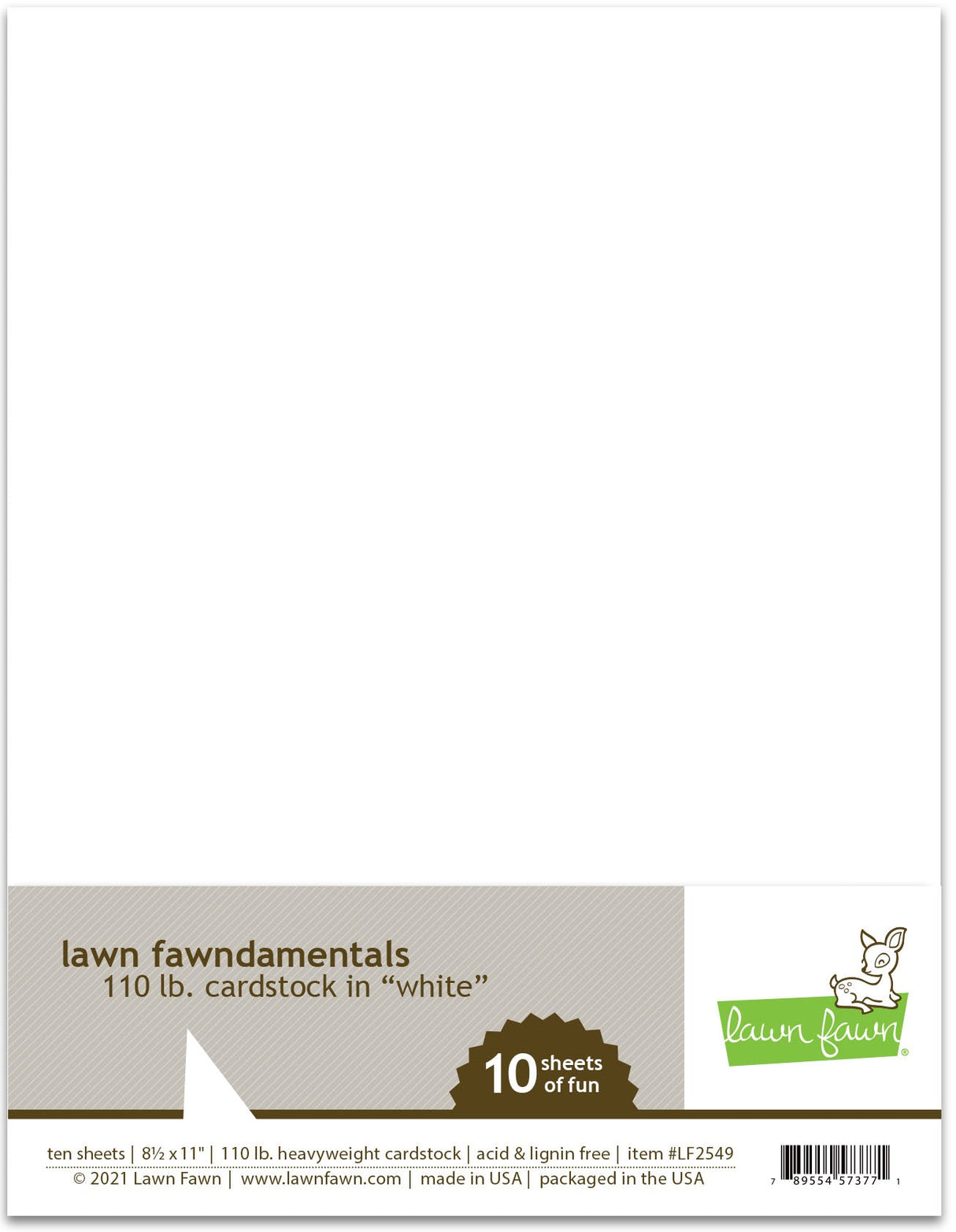 110 lb. cardstock - white