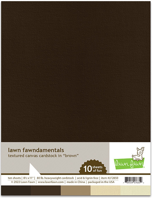 textured canvas cardstock - brown