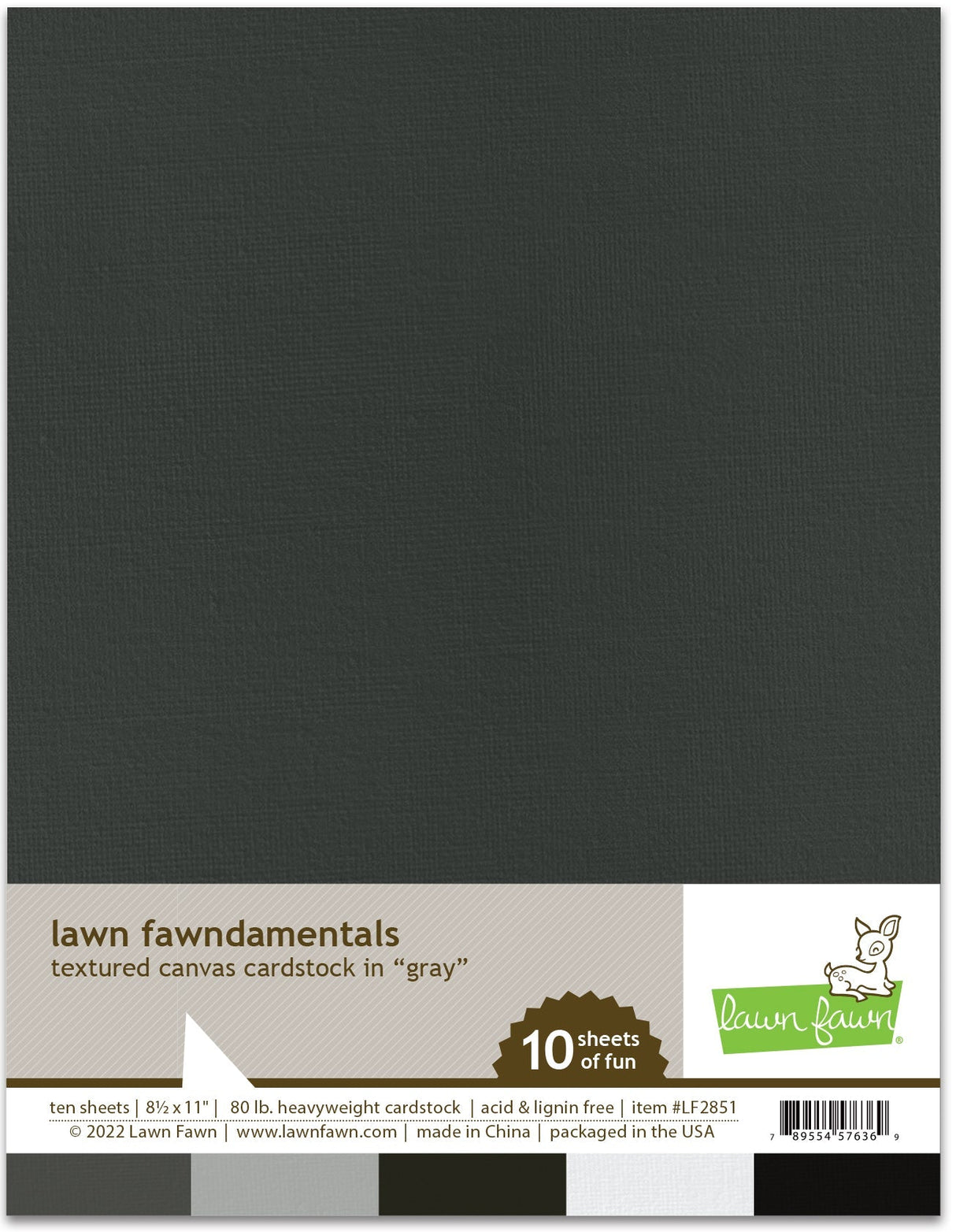 textured canvas cardstock - gray