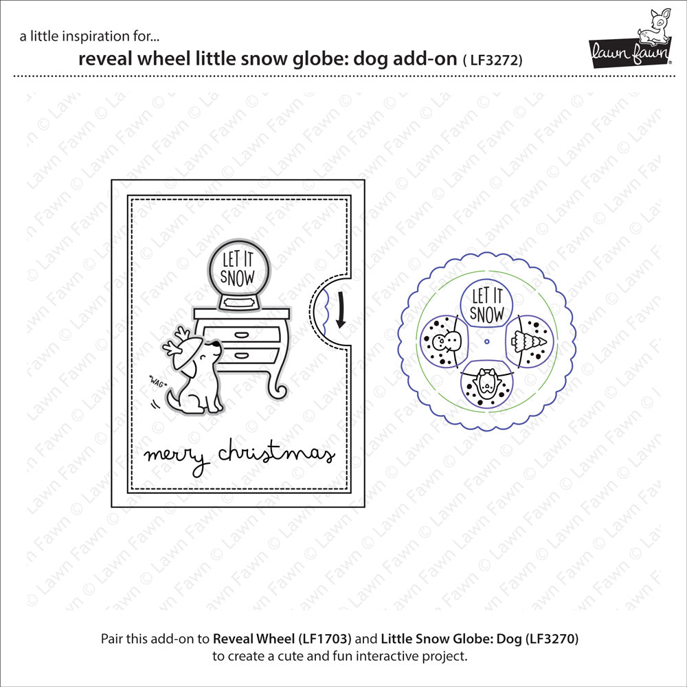 reveal wheel little snow globe: dog add-on