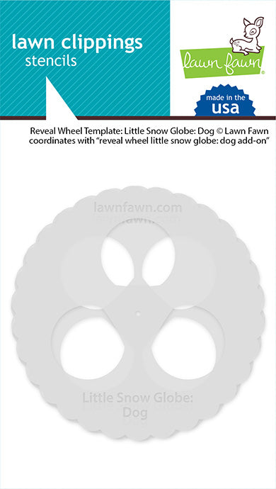 reveal wheel templates: little snow globe: dog