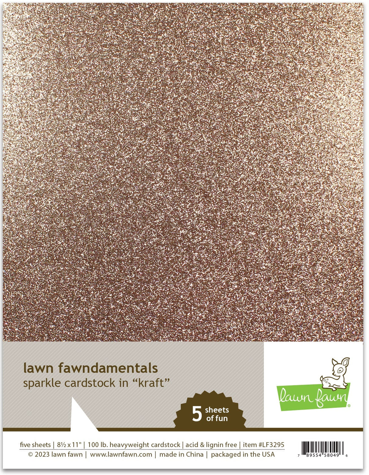 sparkle cardstock - kraft