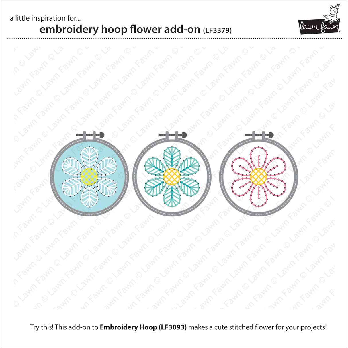 embroidery hoop flower add-on