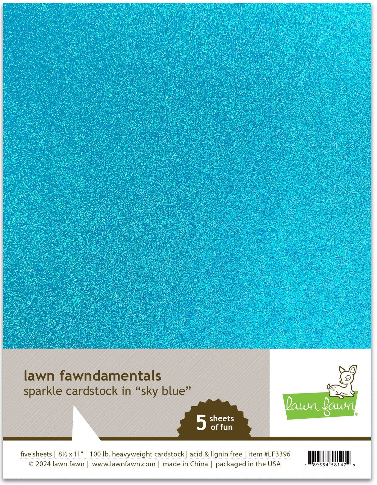 sparkle cardstock - sky blue