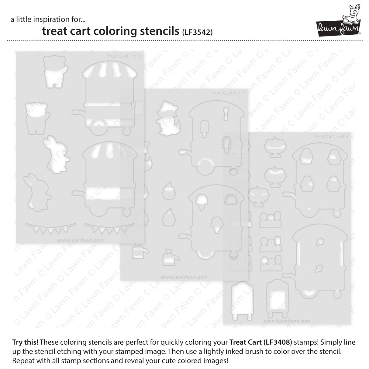 treat cart coloring stencils