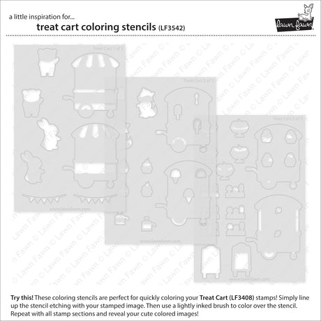 treat cart coloring stencils