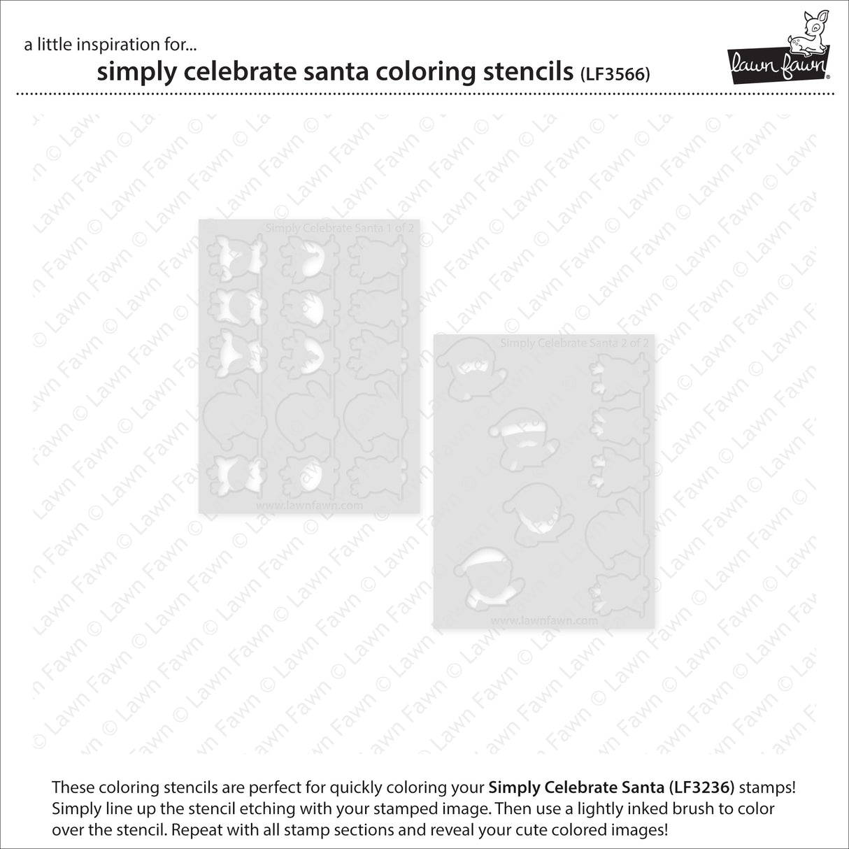 simply celebrate santa coloring stencils