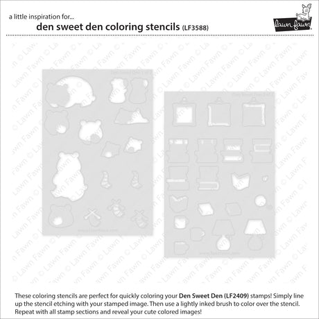 den sweet den coloring stencils