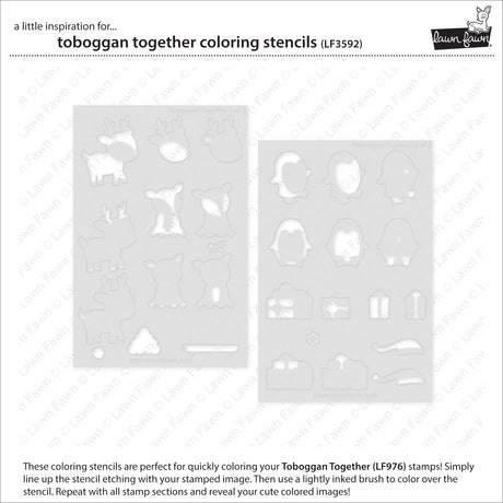 toboggan together coloring stencils