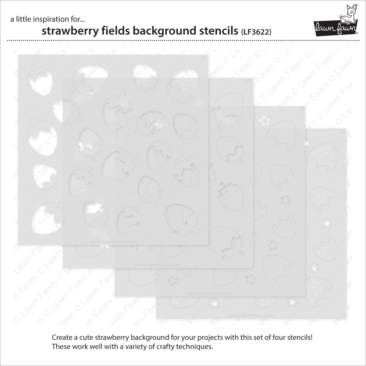 strawberry fields background stencils