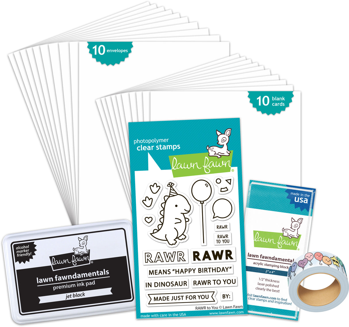 rawr to you kids cardmaking kit