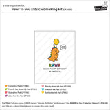 rawr to you kids cardmaking kit