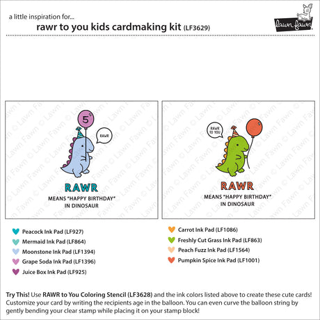 PREORDER rawr to you kids cardmaking kit