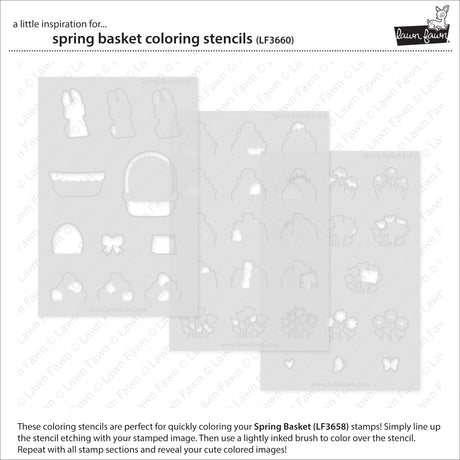 spring basket coloring stencils