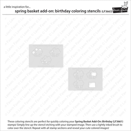 spring basket add-on: birthday coloring stencils