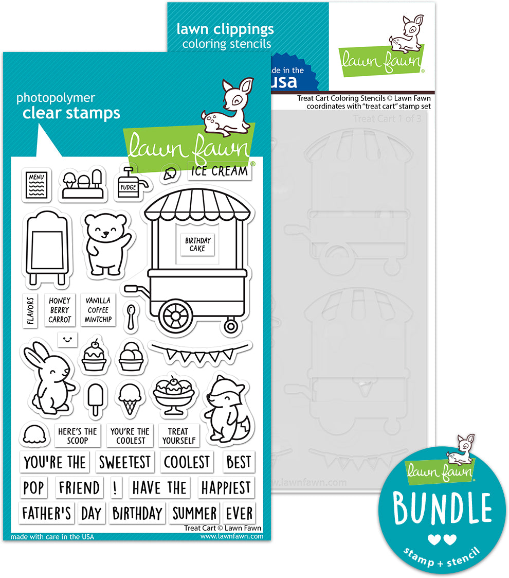 treat cart (stamp+coloring stencil bundle )