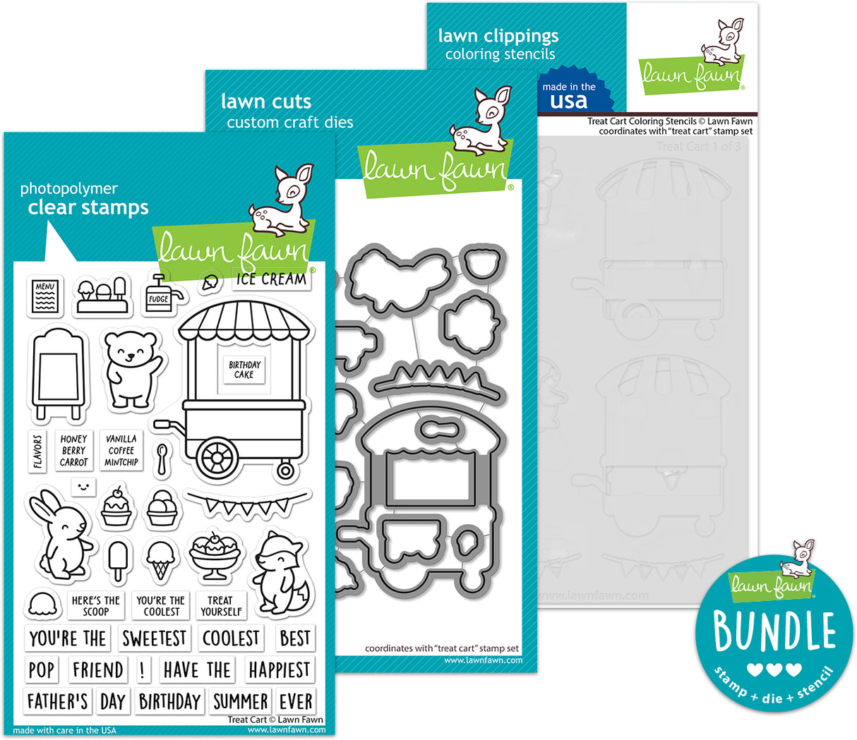 treat cart (stamp+die+coloring stencil bundle )