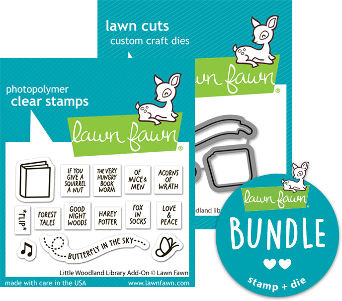 little woodland library add-on (stamp+die bundle )