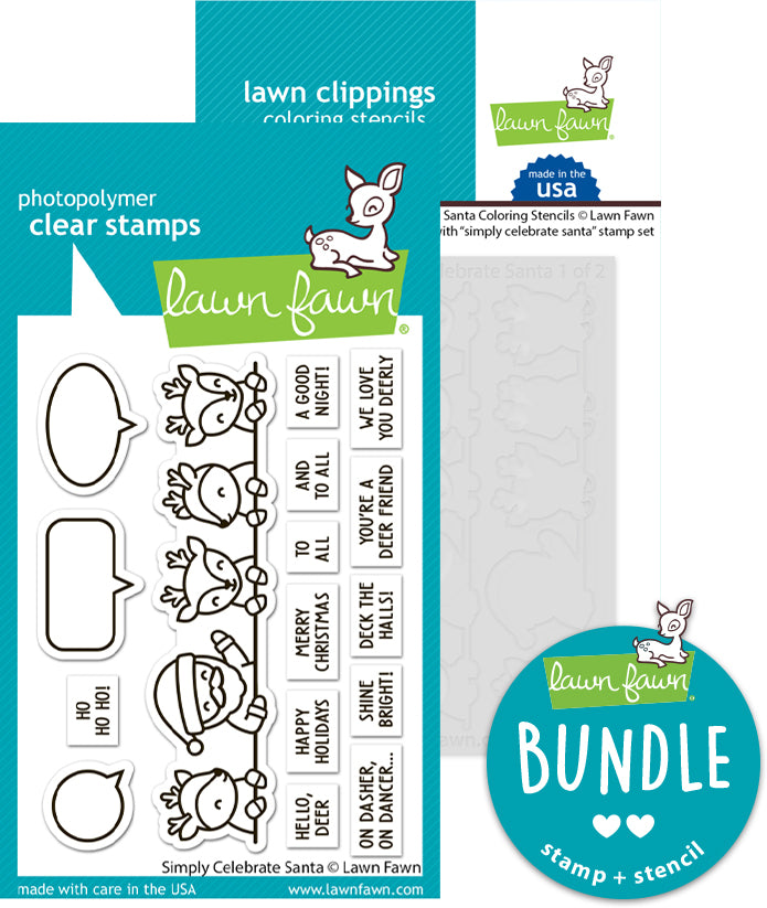 simply celebrate santa (stamp+coloring stencil bundle )