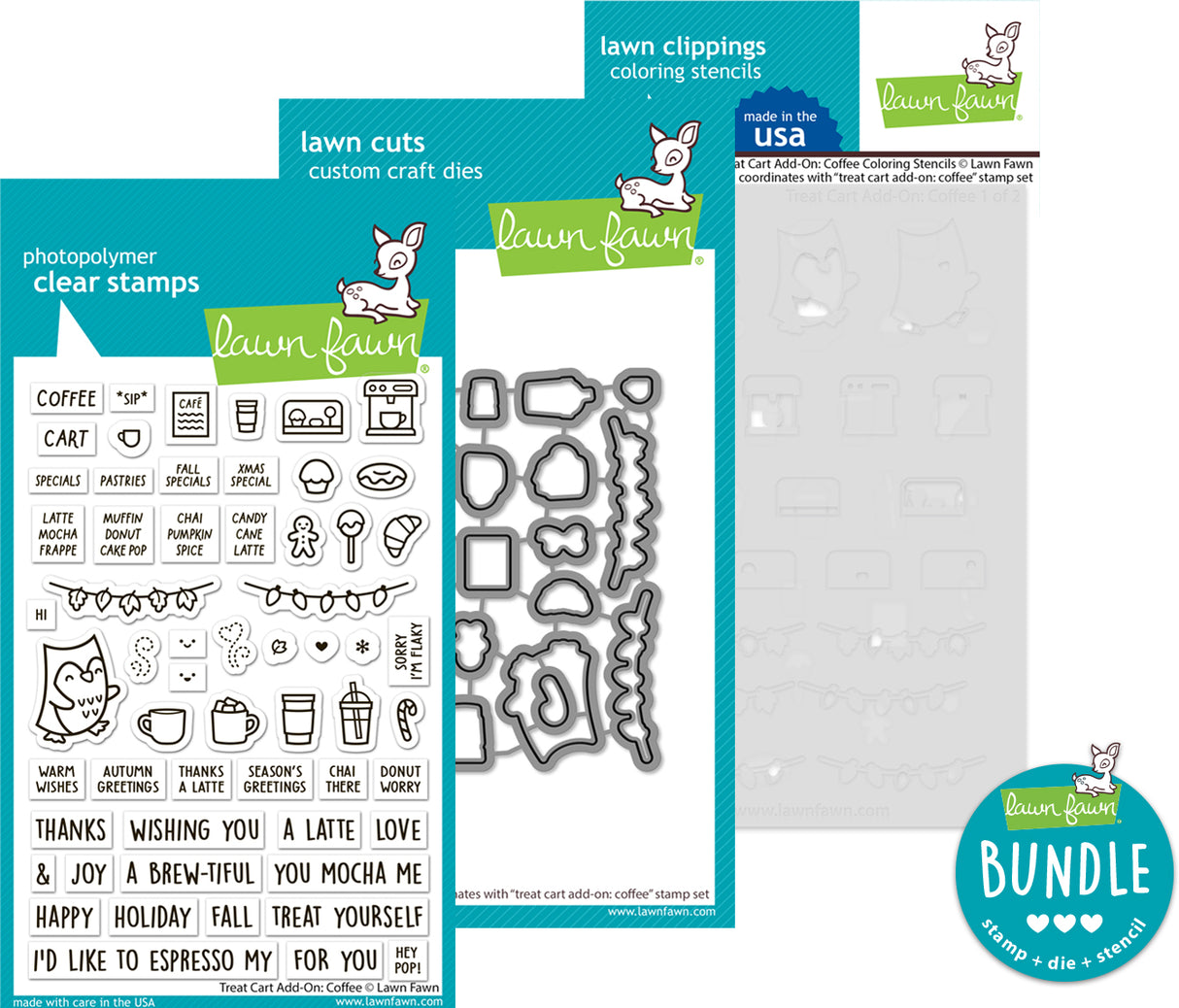 treat cart add-on: coffee (stamp+die+coloring stencil bundle )