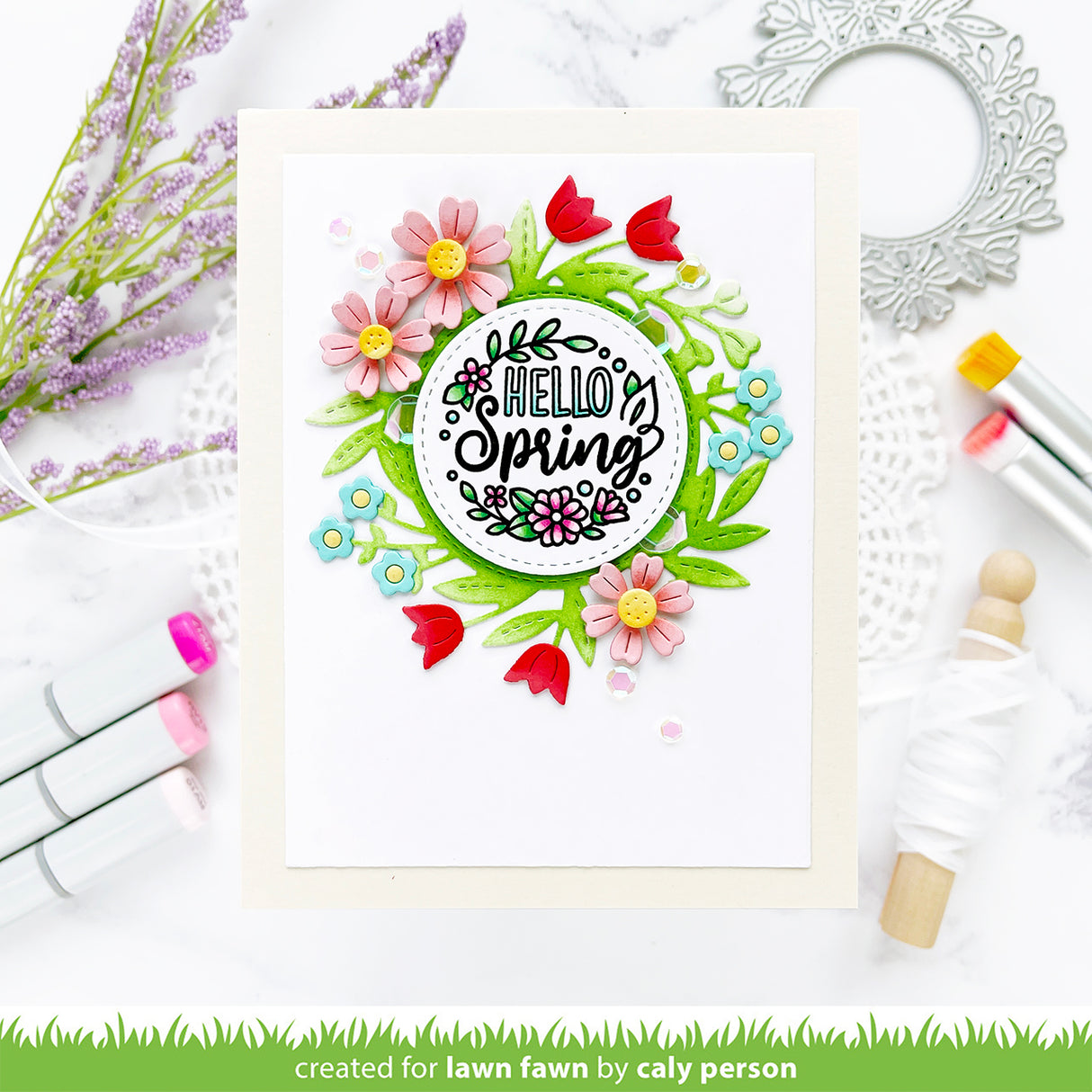 magic iris floral wreath add-on