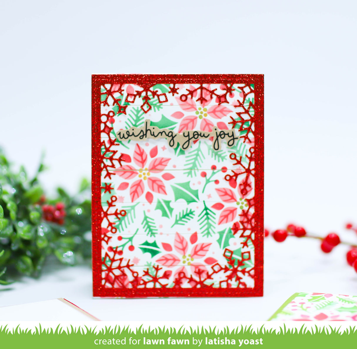 poinsettia background stencils