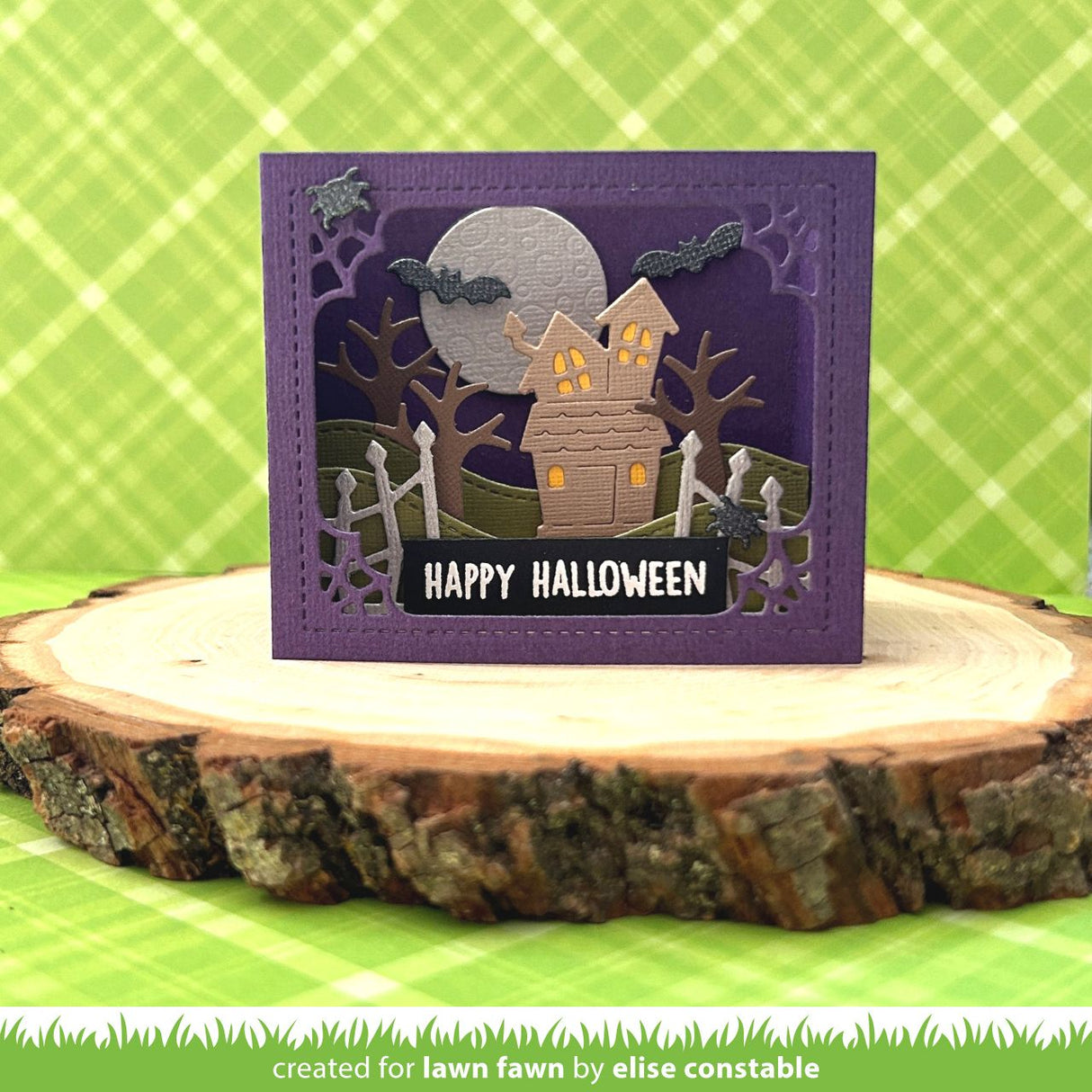 shadow box card halloween add-on