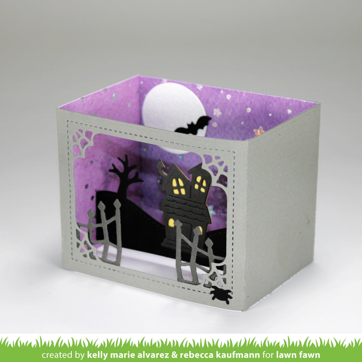 shadow box card halloween add-on