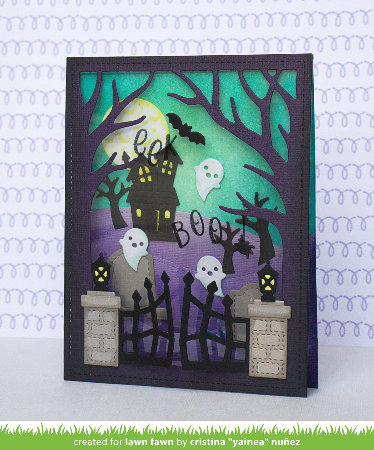 shadow box card halloween add-on