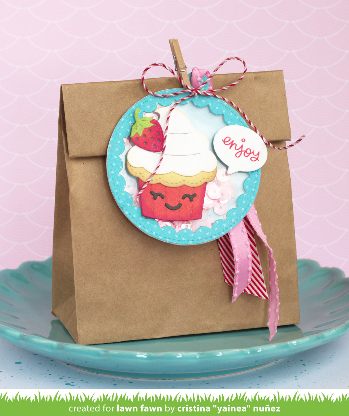 stitched cupcake