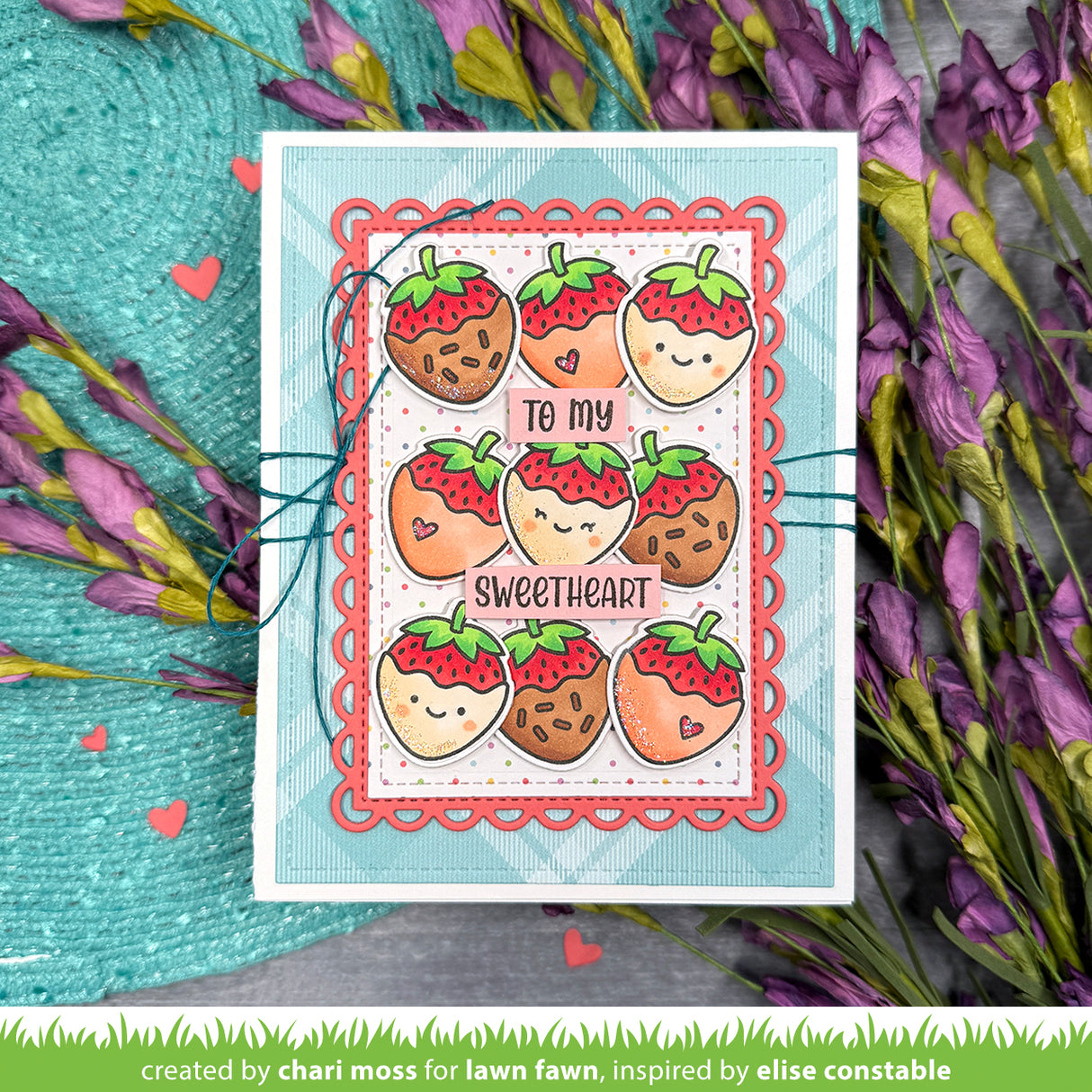 strawberry fields background stencils