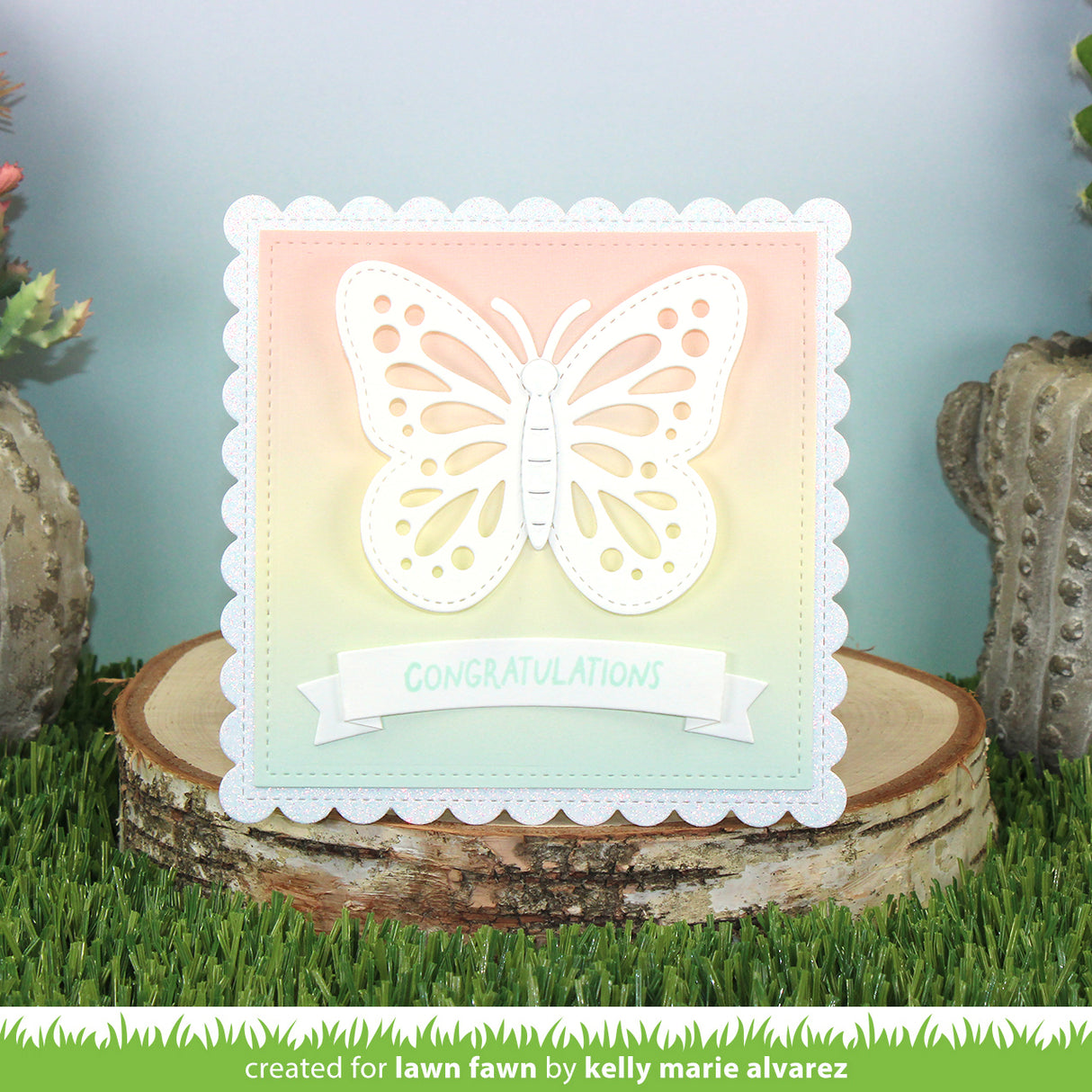 ta-da! diorama! butterfly window add-on