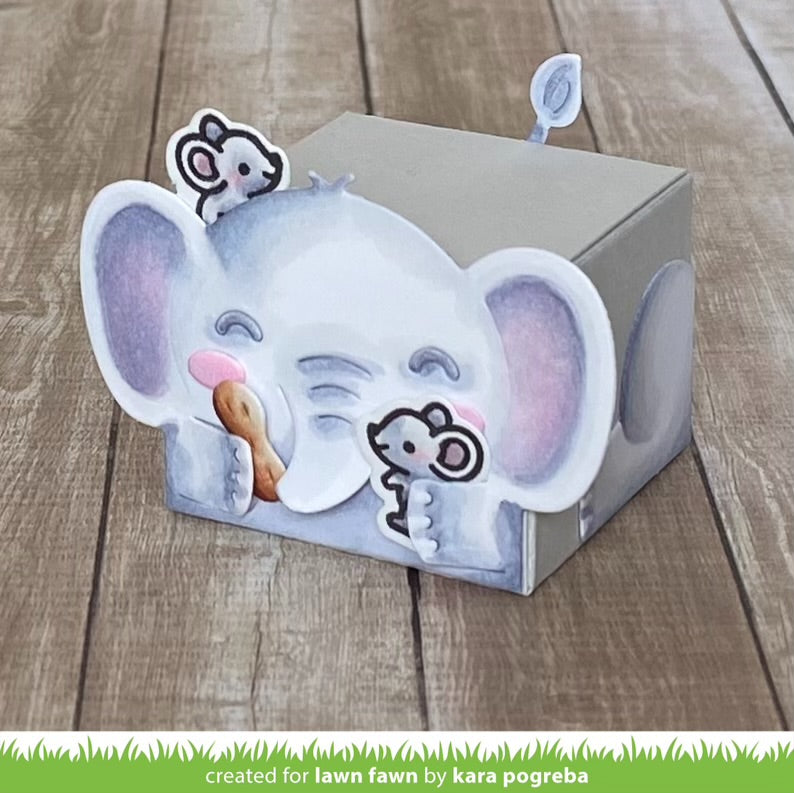 tiny gift box elephant add-on