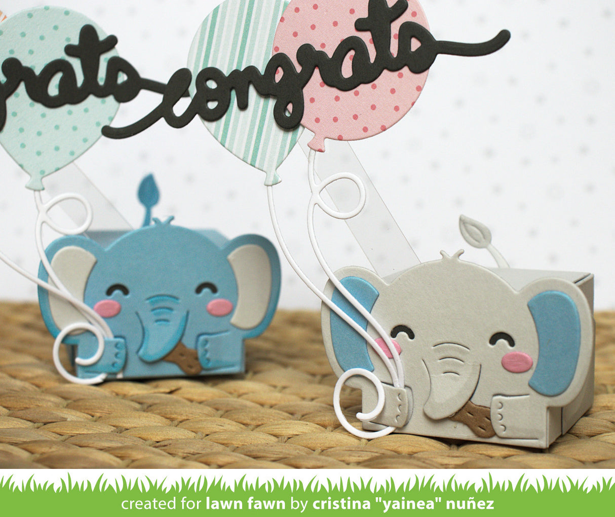 tiny gift box elephant add-on