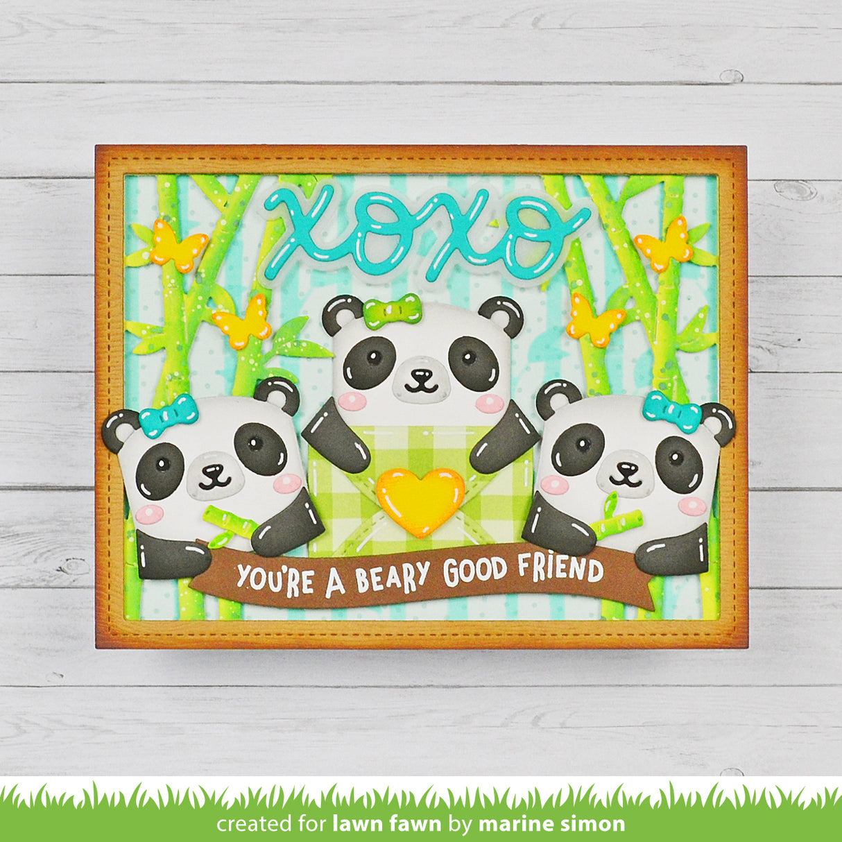 tiny gift box panda and bear add-on