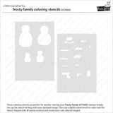 frosty family coloring stencils