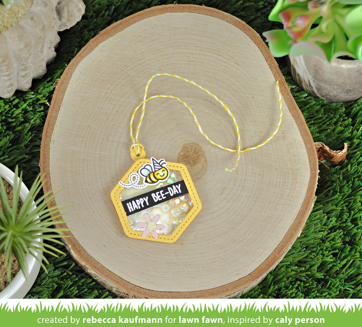 honeycomb shaker gift tag