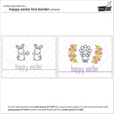 happy easter line border