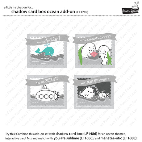 shadow box card ocean add-on