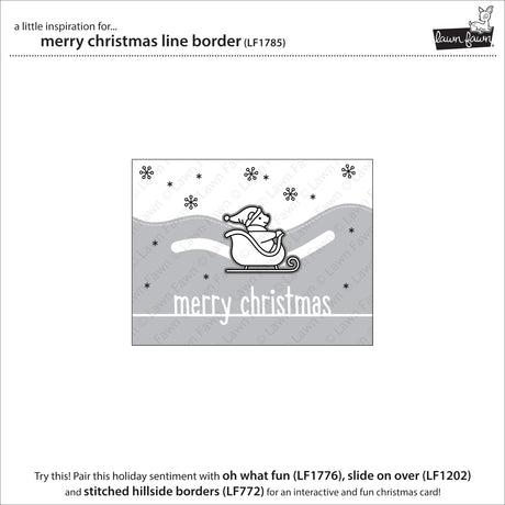 merry christmas line border